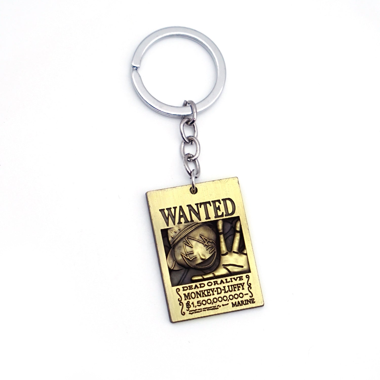 Trendy Anime Luffy Wanted Keychain