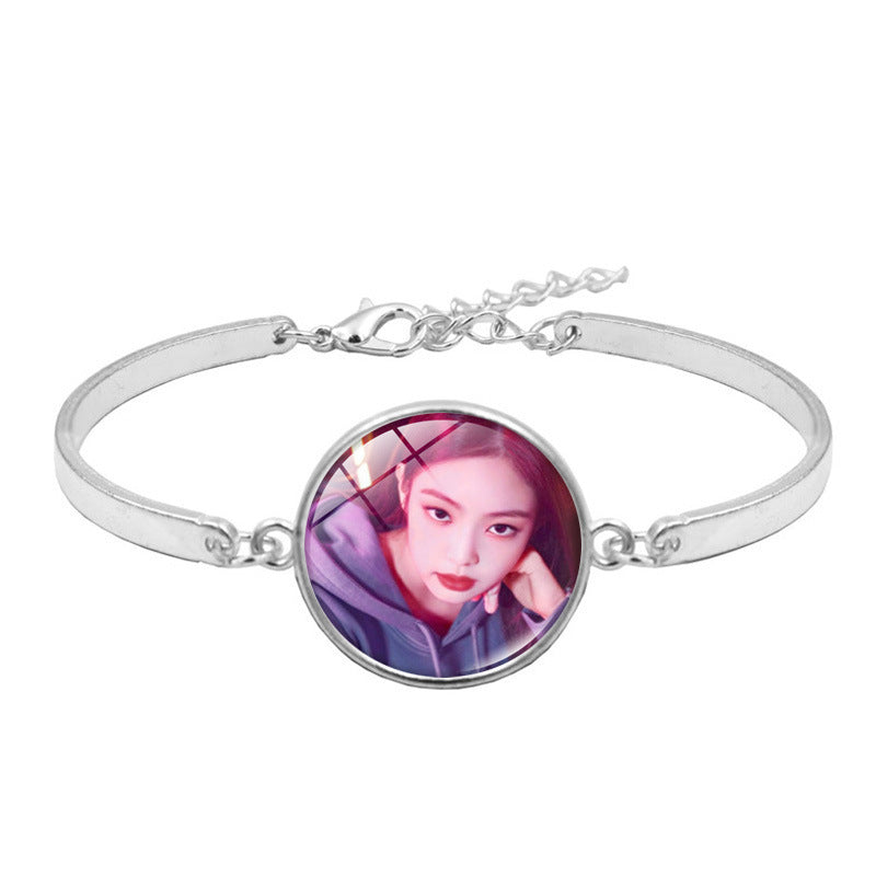 Kpop Round Pendant Bracelet