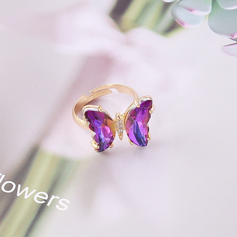 Women's Gradient Butterfly Necklace