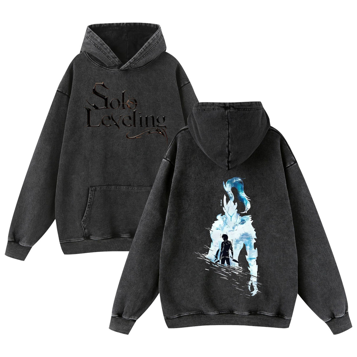 Jinwoo Anime Unsiex Washed Hoodie
