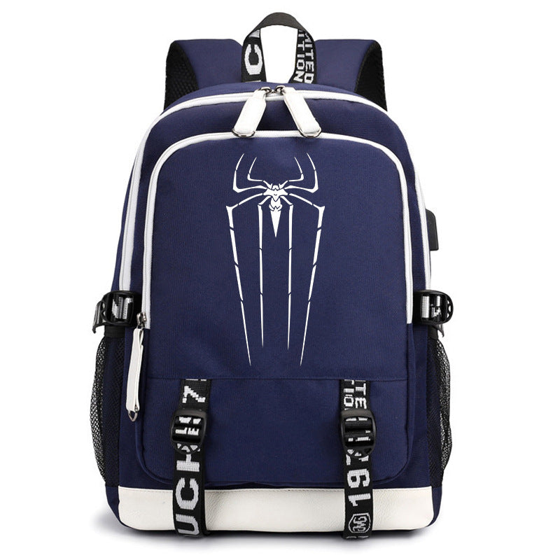 Cool Spider Print Large-capacity Backpack