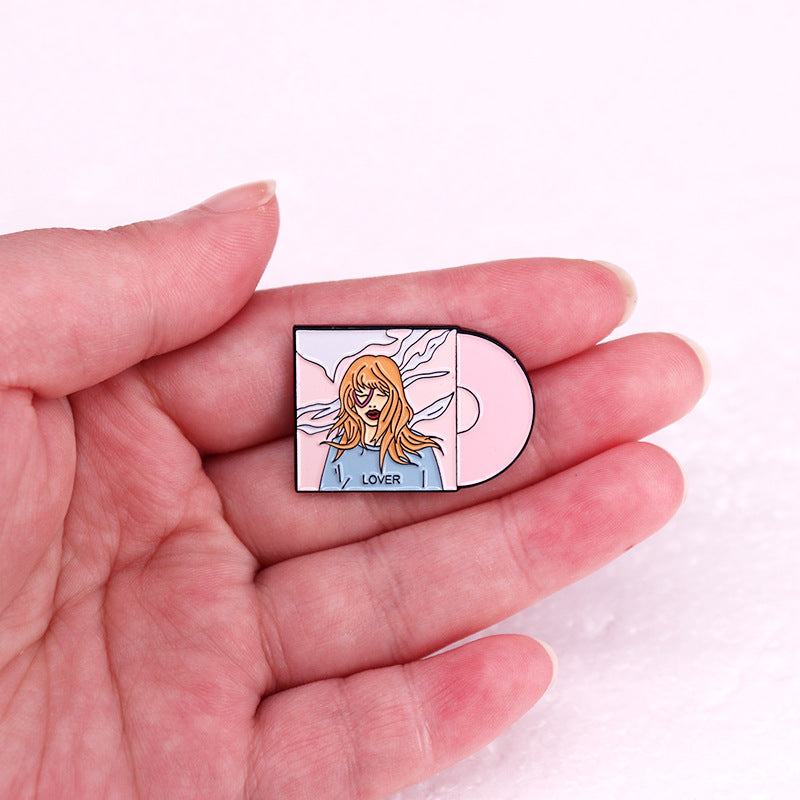 Taylor Pink Record Brooch