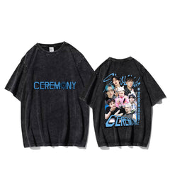 KPOP Album Poster Karma CEREMONY Washed T-shirt