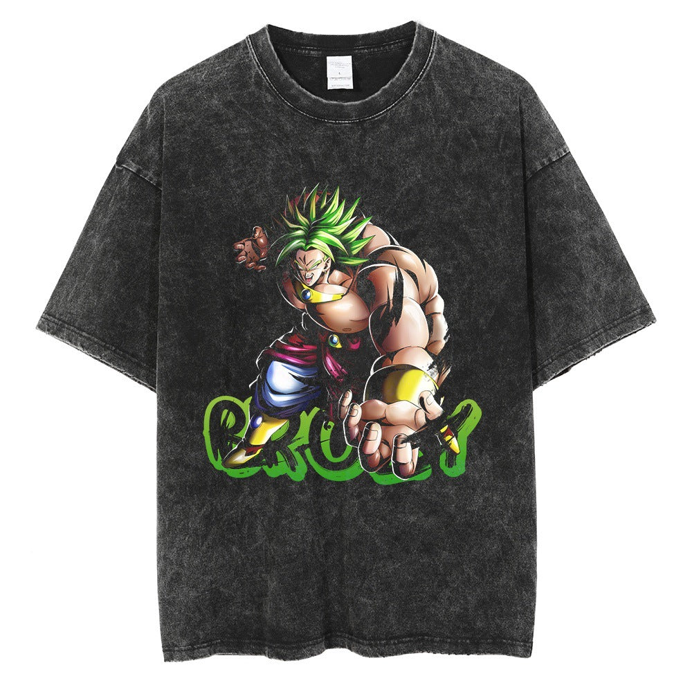 Casual Vintage Anime Cotton Loose T-shirt