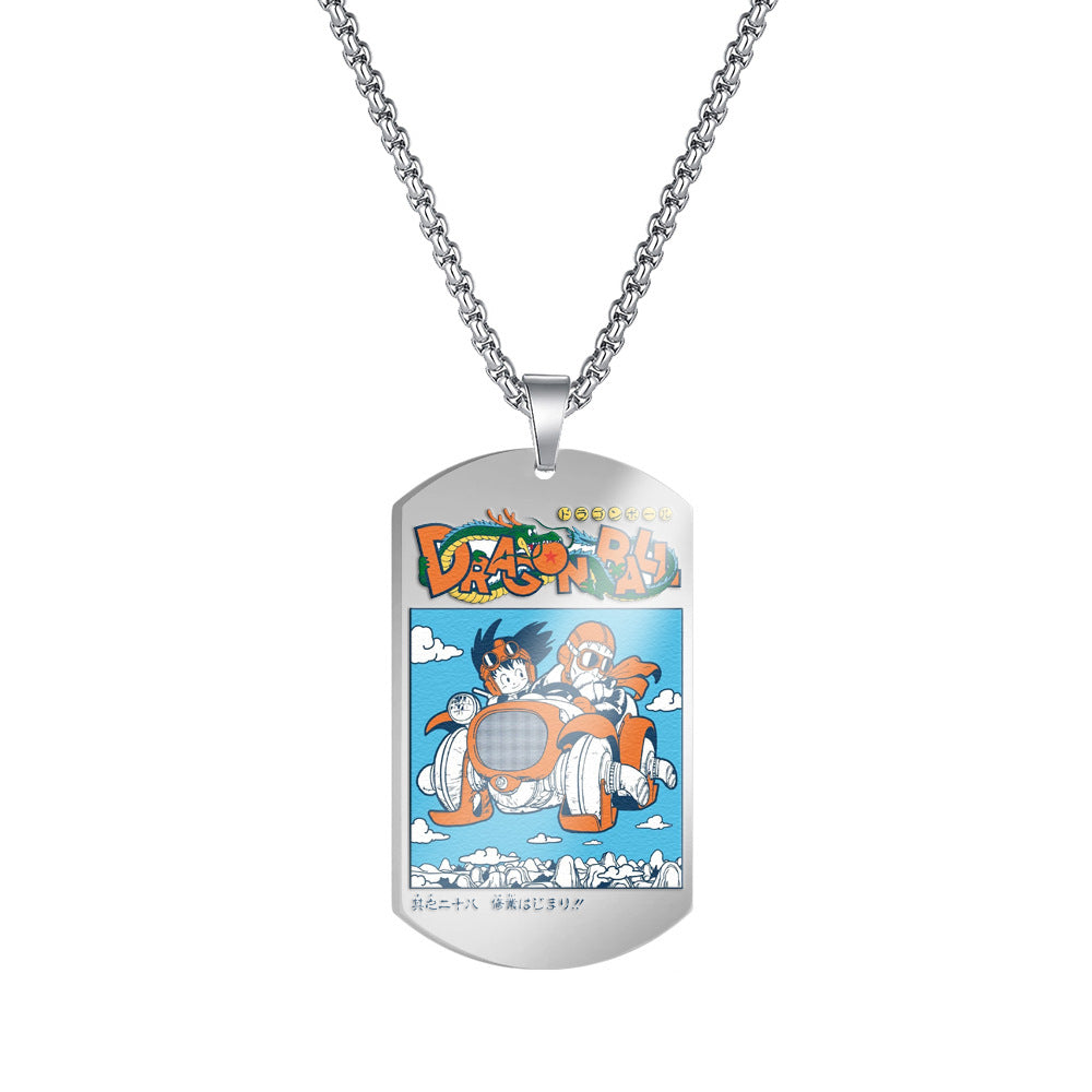 Super Saiyan Stainless Steel Dog Tag Necklace