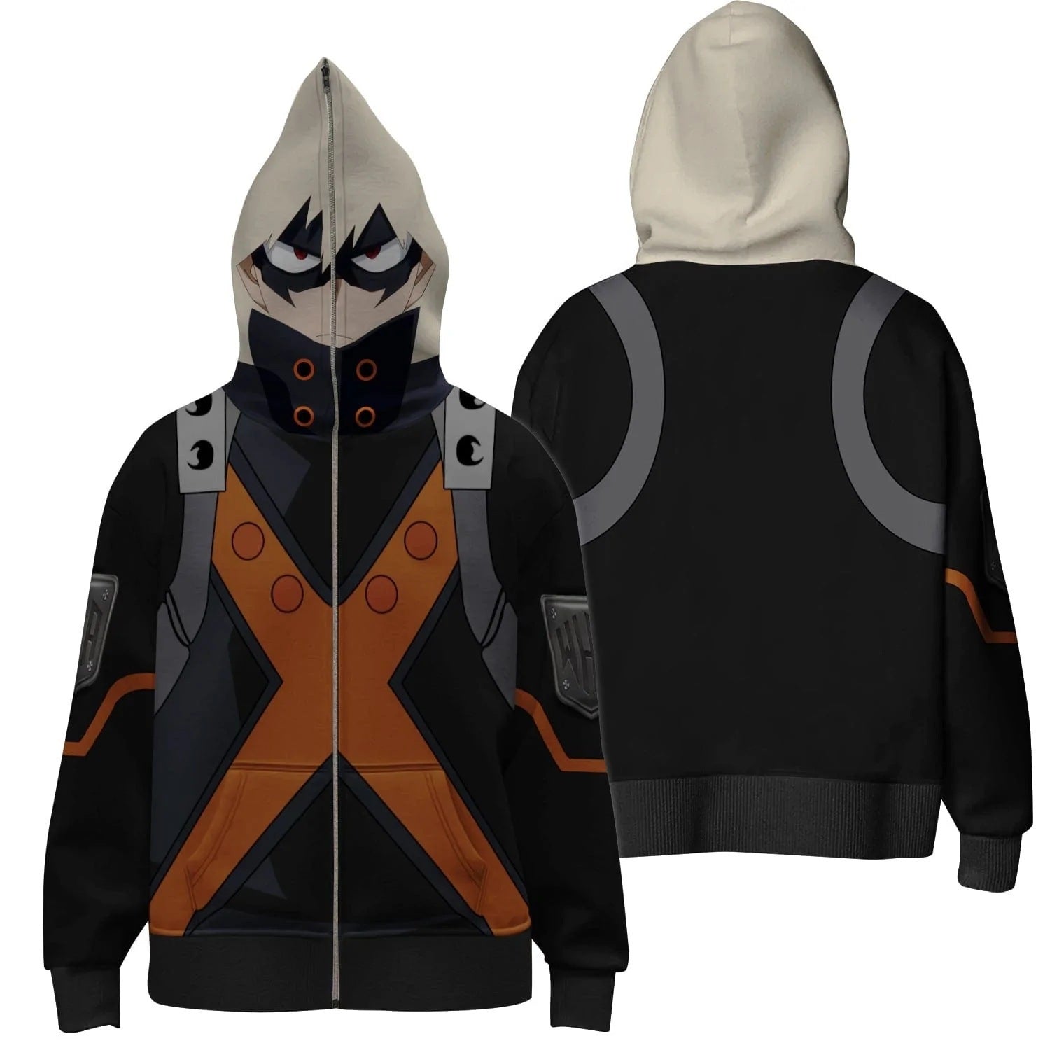 Trendy Cool 3D Anime Cosplay Zipper Hoodie