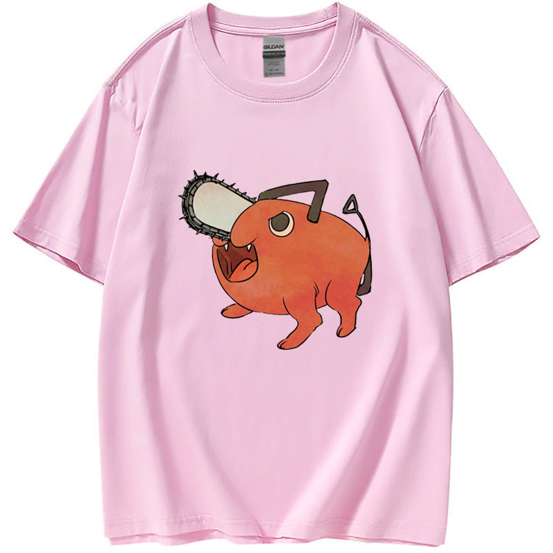 Trendy Anime Print Summer T-Shirt