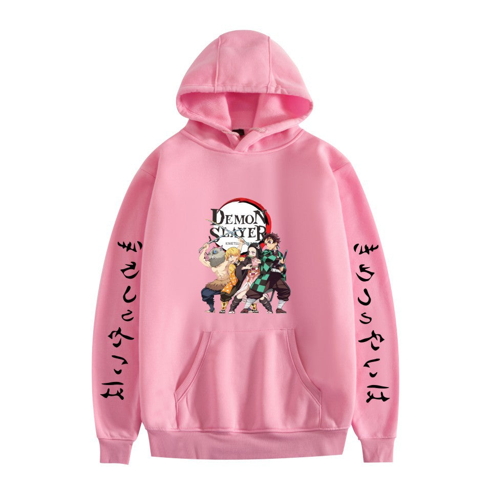 Casual Anime Printed Pullover Loose Hoodie