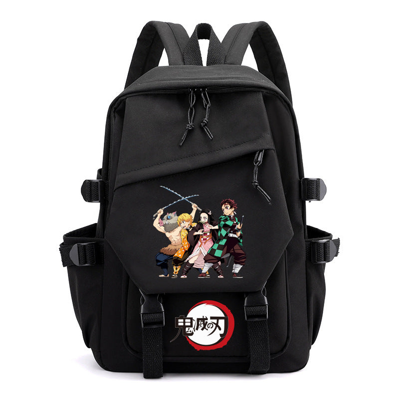 Retro Anime Printed School Backpack