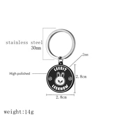 Cartoon KPOP Stainless Steel Engraved Keychain