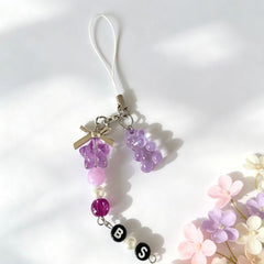 BANGTAN Acrylic Pendant Beaded Phone Chain
