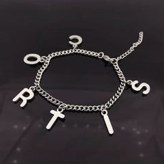 MARTIN JAMES KEONHO Name Titanium Steel Bracelet