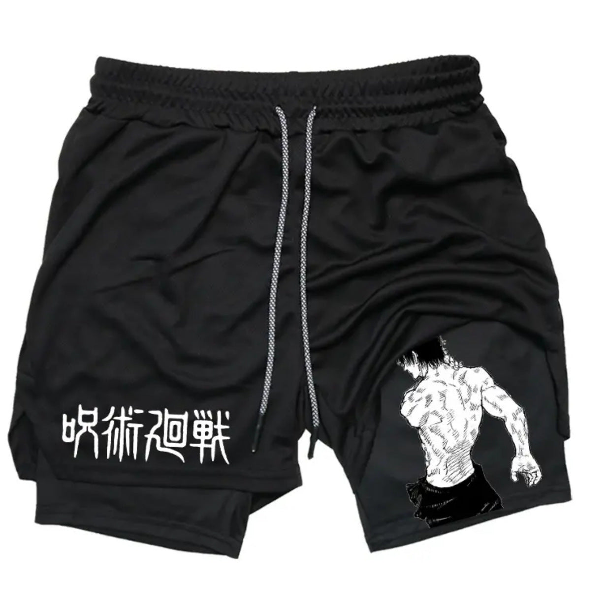 Casual Men's Fitness Anime Beach Shorts