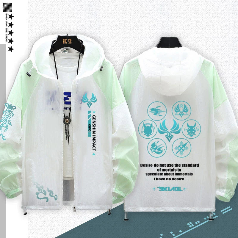 Versatile Game Thin Hooded Sunscreen Jacket