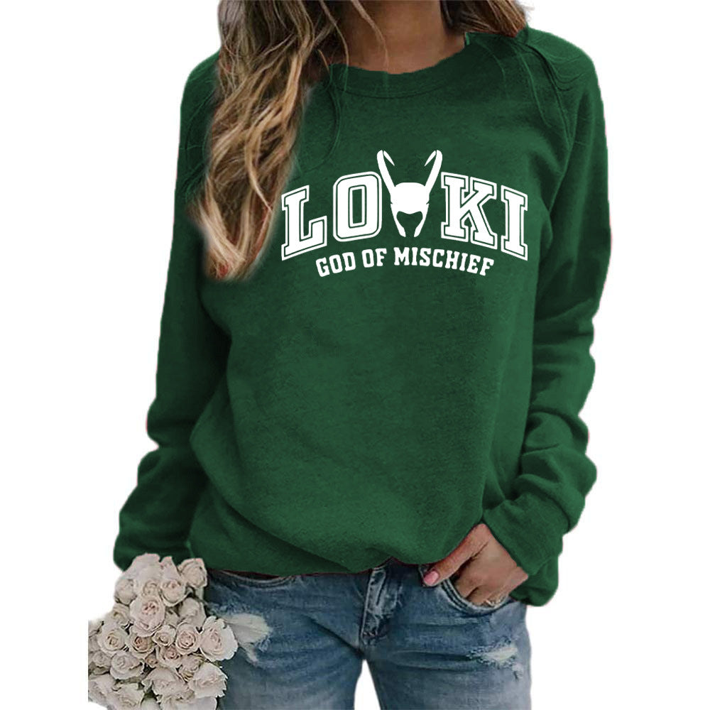 Chic Girls Loki Printed Round Neck Sweatshirt