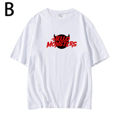 KPOP Concert HELLO MONSTERS Cotton Round Neck T-shirt