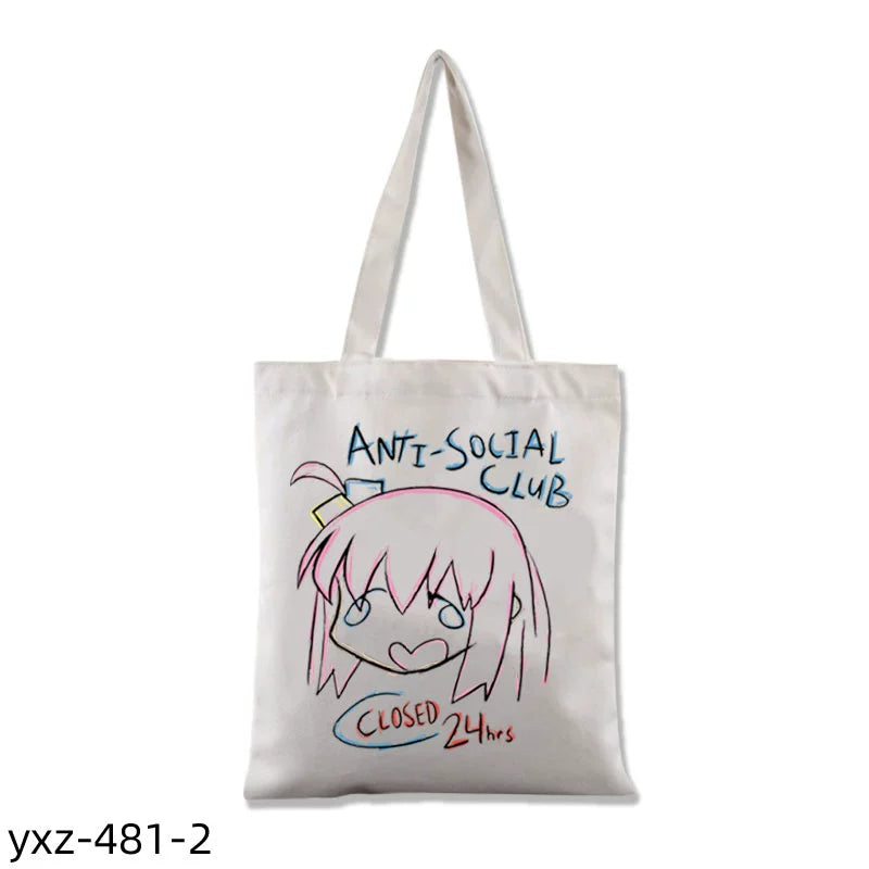 Simple Anime Shopping Tote Bag