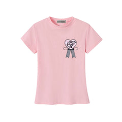 JUUN Same Heart Bow Printed Short-sleeved T-shirt