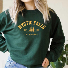 Casual Mystic Falls Virginia Crew Neck Sweatshirt