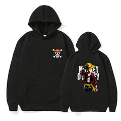 Unisex Luffy Print Casual Pullover Hoodie