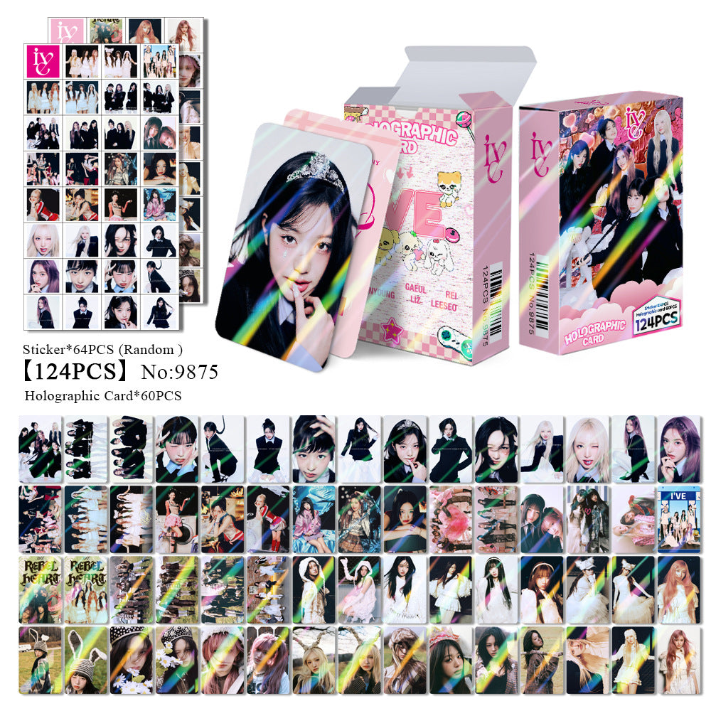 124 Laser KPOP Album LOMO Card Sticker