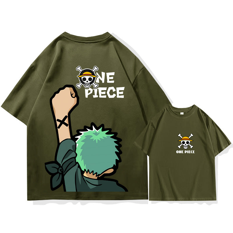 Men's Anime Zoro Short-sleeved Cotton T-shirt