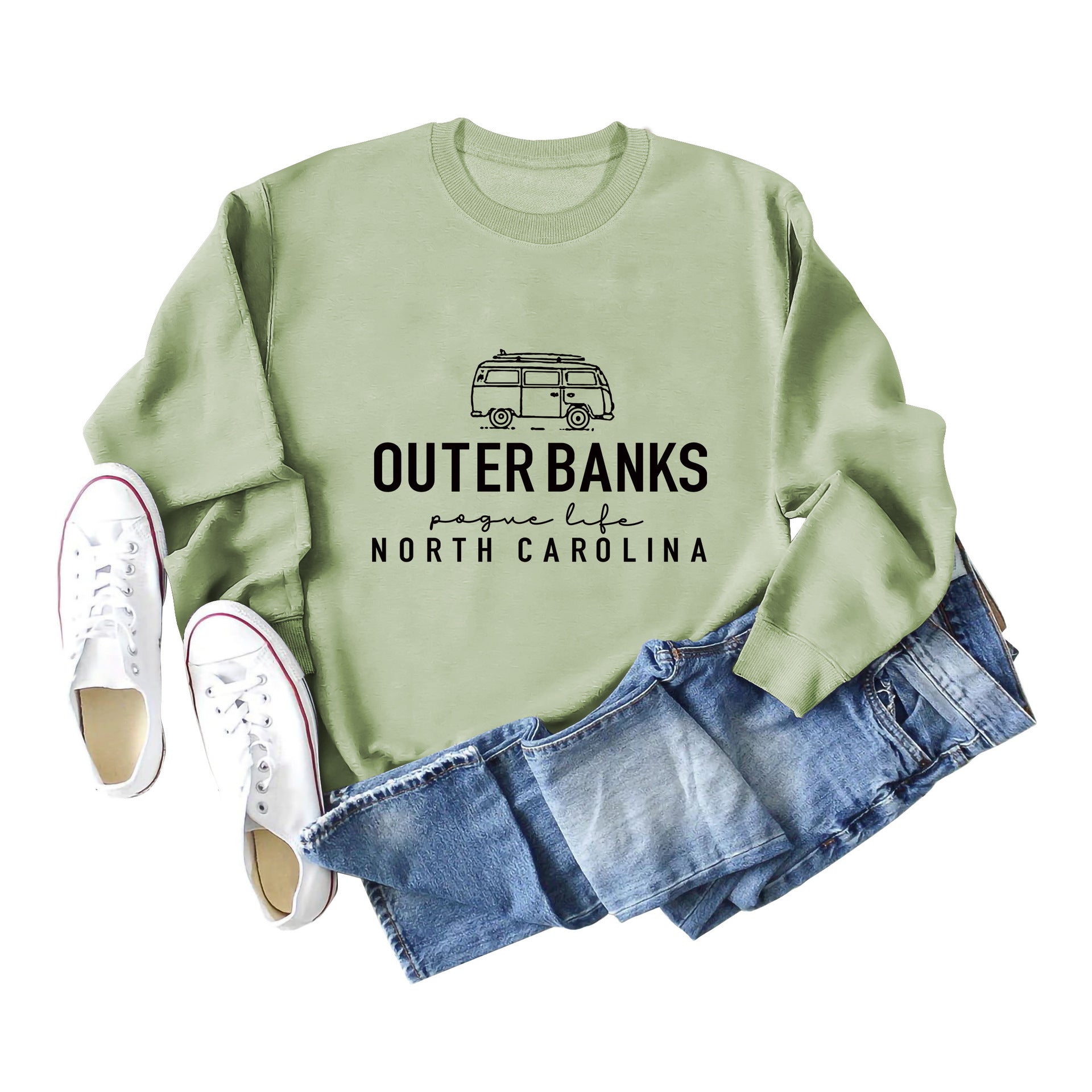 Women's Round Neck Loose Sweatshirt