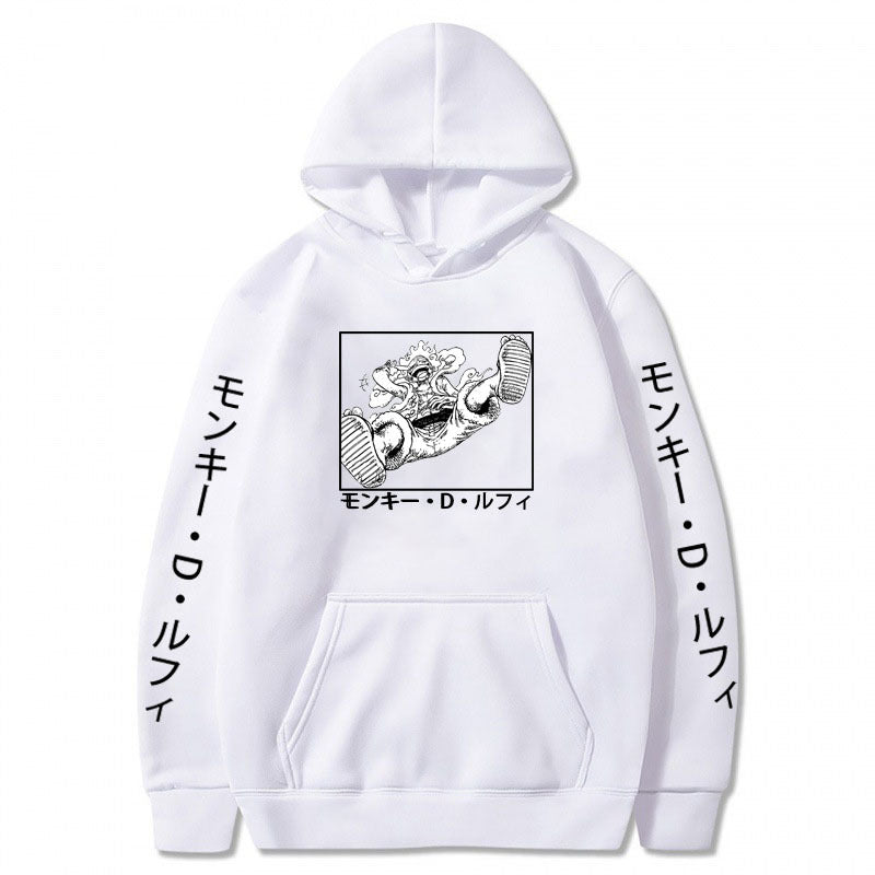 Unisex Luffy Graphic Print Pullover Hoodie