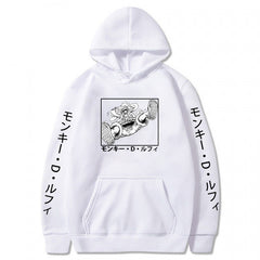 Unisex Luffy Graphic Print Pullover Hoodie