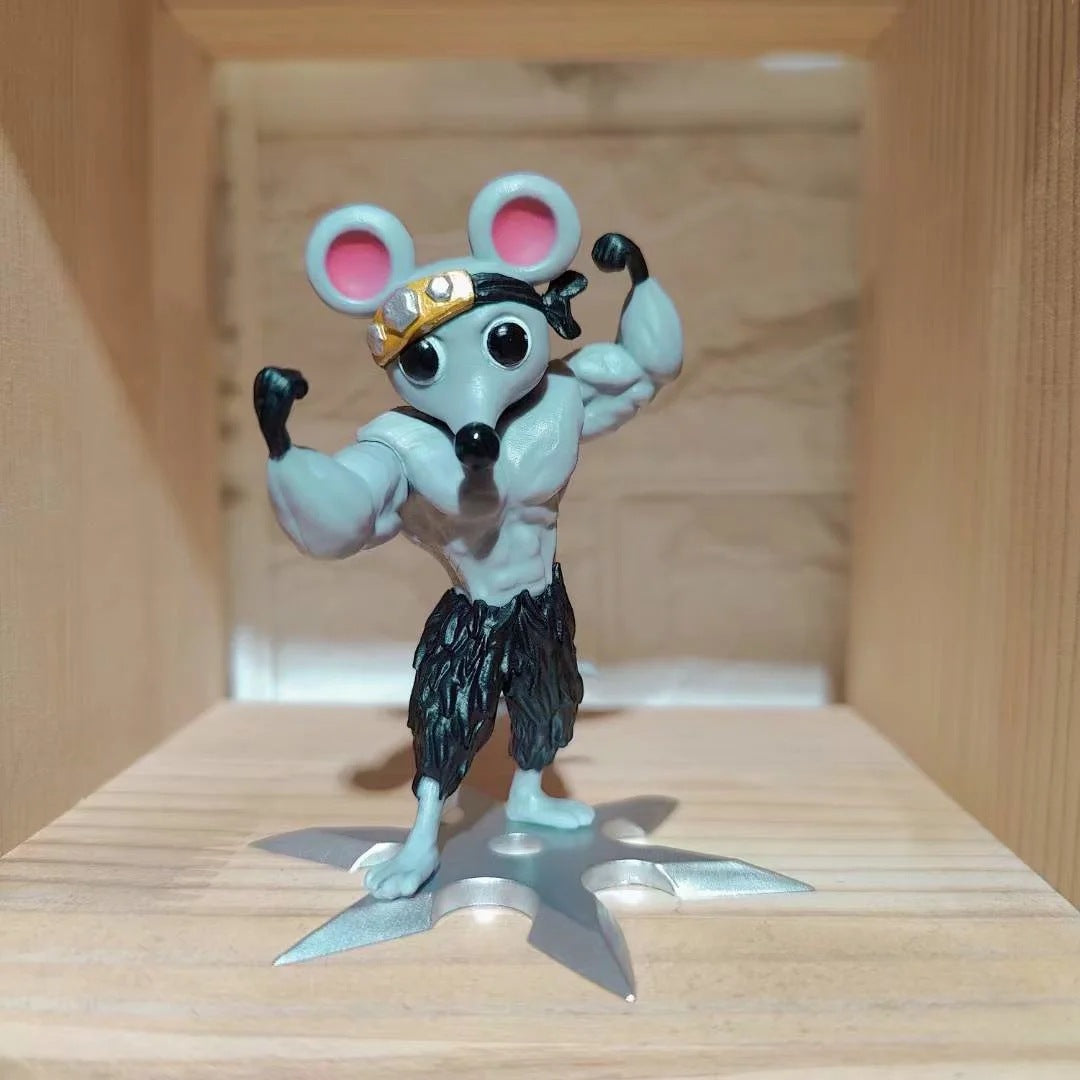 Trendy Anime Muscle Rat Ornament Figure