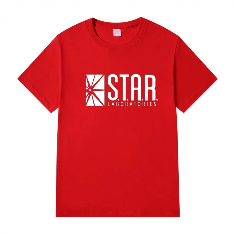 Trendy Unisex Flash Star Lab Cotton T-shirt