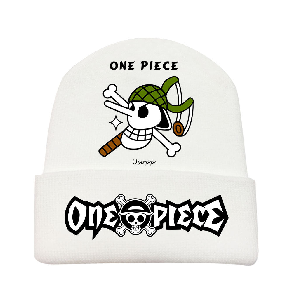 Trendy Luffy Print Knitted Hat