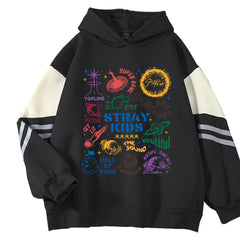 Trendy SKZ Graffiti Print Hoodie