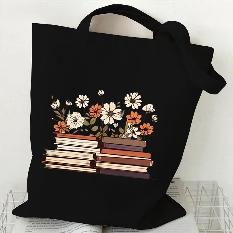 Vintage Just A Girl Who Loves Books Canvas Tote Bag