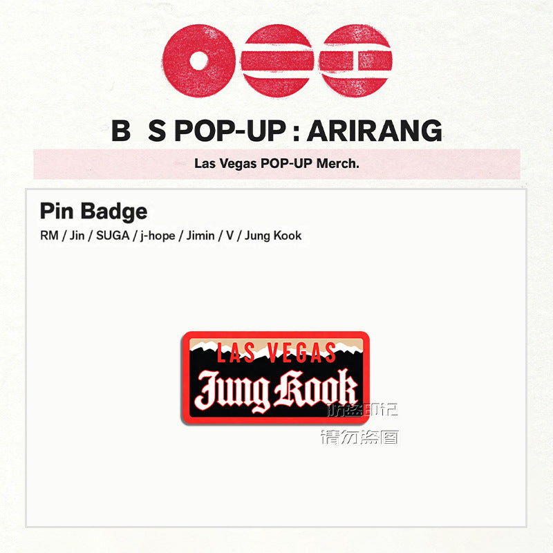 BANGTAN "ARIRANG" Tour Acrylic Brooch Clip