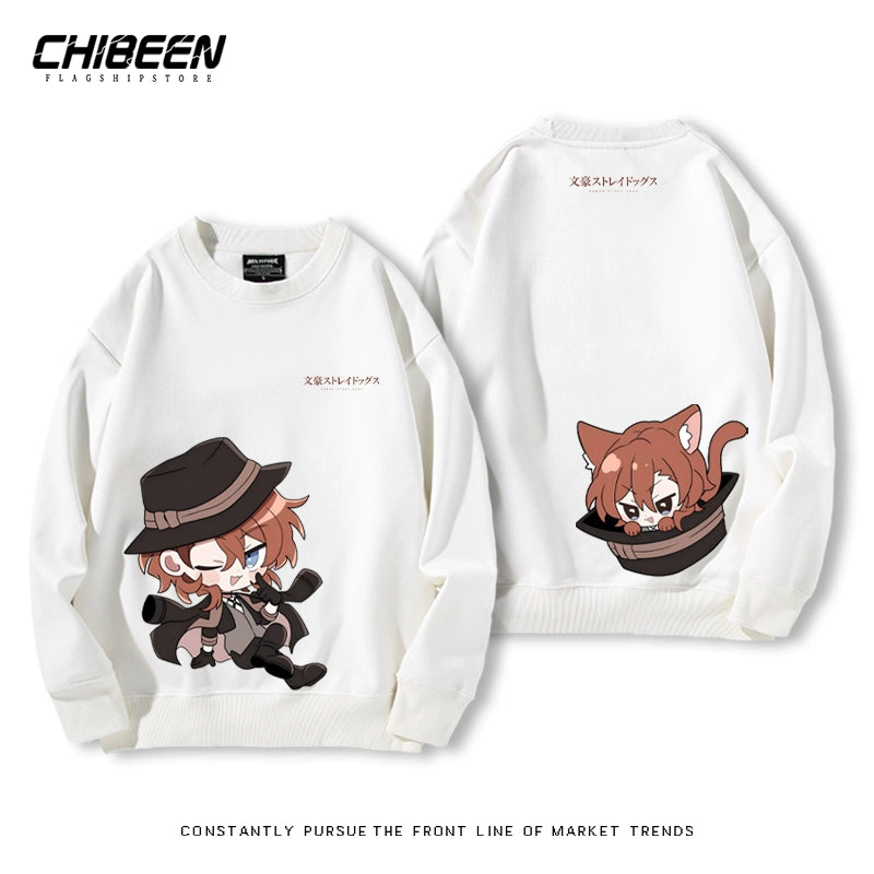Cute Anime Pattern Crew Neck Sweatshirt