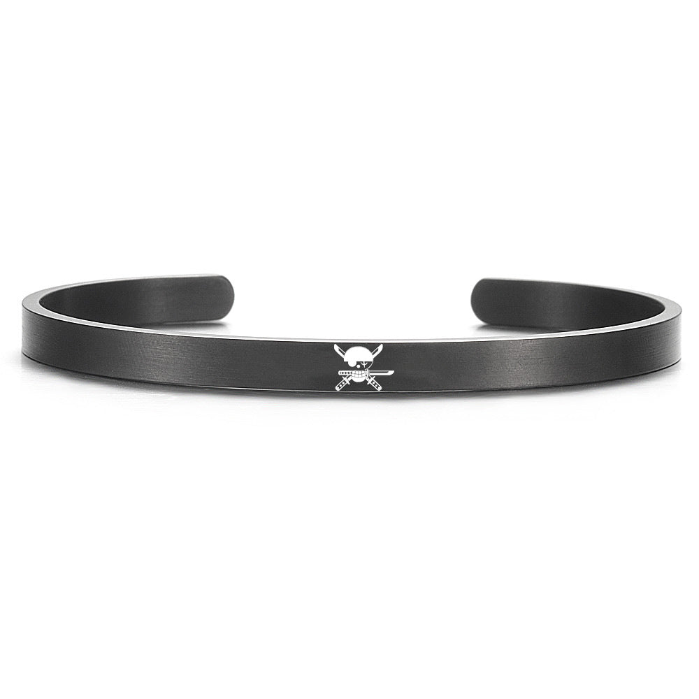 Stainless Steel Luffy Logo Laser Bracelet