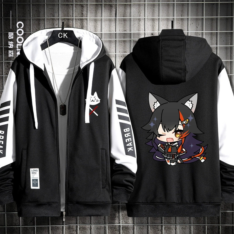 Trendy Vtuber Anime Zipper Cardigan Hoodie