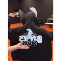 NJZ BUNNIES CLUB Cotton Zipper Hoodie