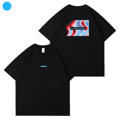 KPOP Flame Rises Printed Short-sleeved T-shirt