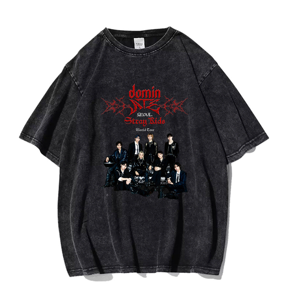 Retro KPOP ATE Washed T-shirt