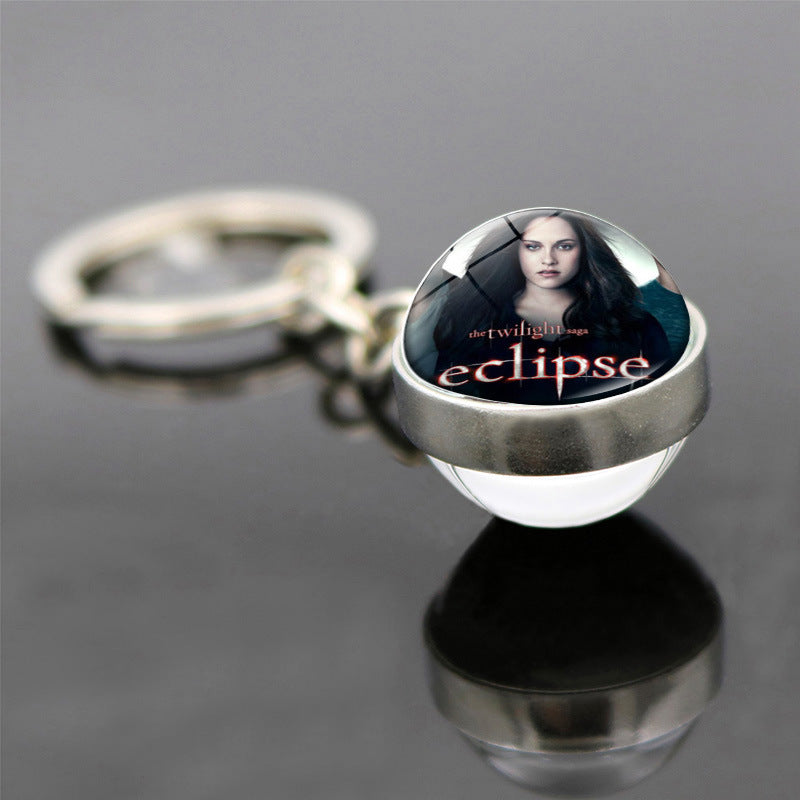 Versatile Double-sided Twilight Keychain Pendant