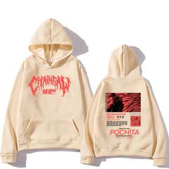Pochita Anime Printed Pullover Hoodie