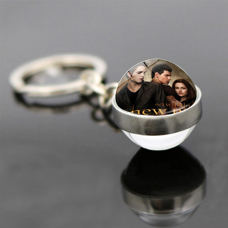 Versatile Double-sided Twilight Keychain Pendant