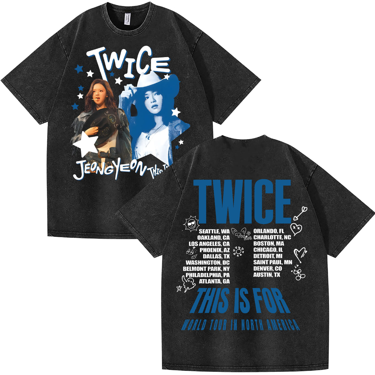 Twice THIS IS FOR WORLD TOUR Washed Tee