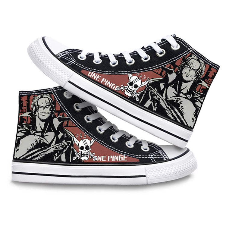 Unisex Luffy Printed Canvas Shoes