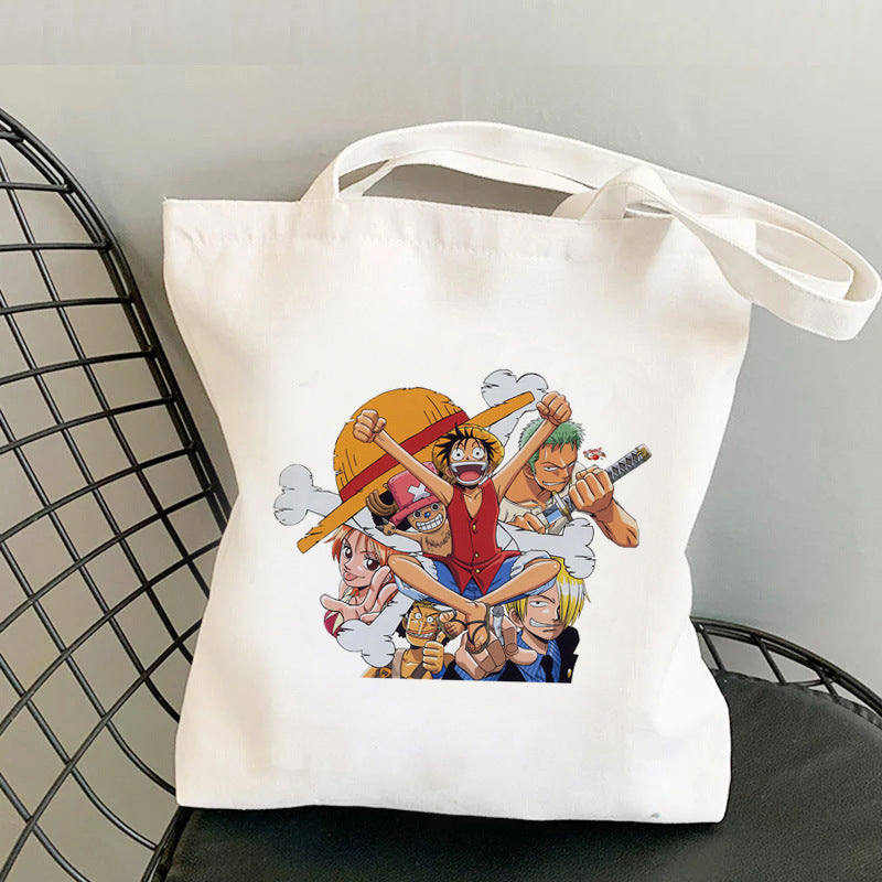 Wanted Luffy Printed Canvas Shoulder Bag