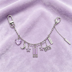 BANGTAN Metal Pendant Chain Bag Charm