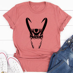 Casual Girls Loki Printed Short Sleeve Loose T-shirt