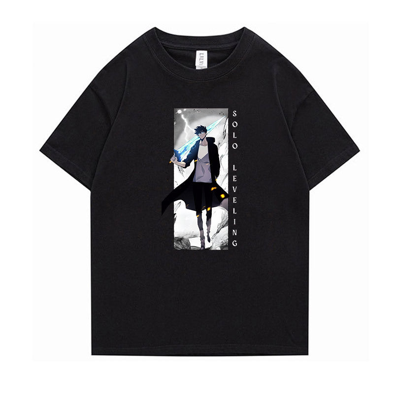 Unisex Anime Print Short-sleeved T-shirt